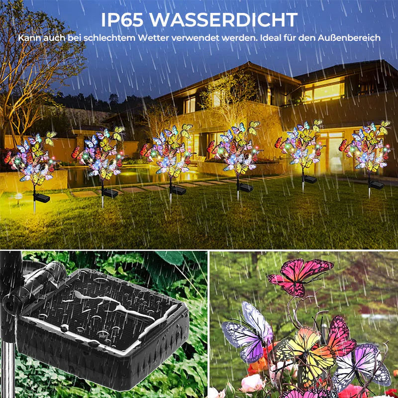 Ledvlinderlampen op Zonne-energie voor de Tuin