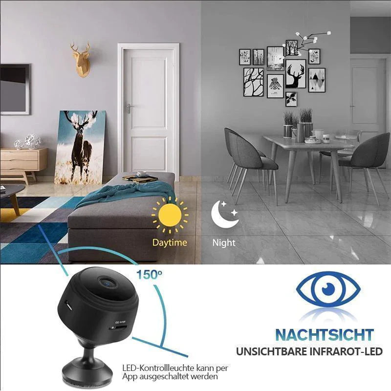 Minibewakingscamera met Hoge Resolutie en Magneet