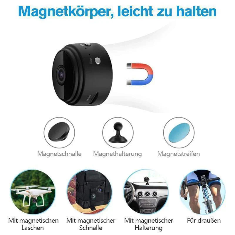 Minibewakingscamera met Hoge Resolutie en Magneet