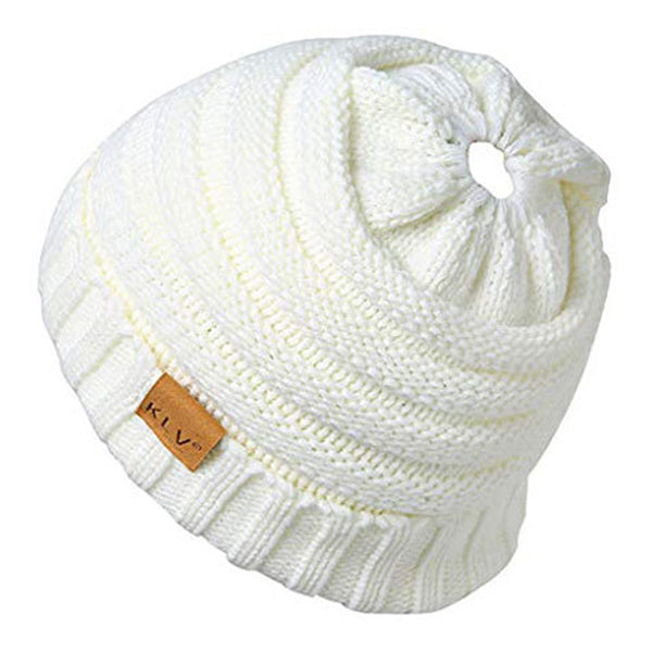 Handgemaakte Paardenstaart Beanie voor Vrouwen