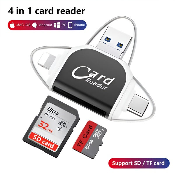 Universele 4-in-1 Kaartlezer