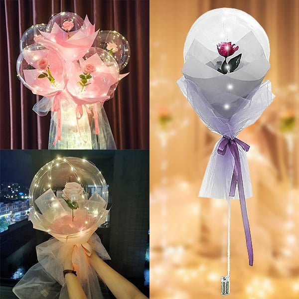 Magische Led Ballon met Eeuwige Roos
