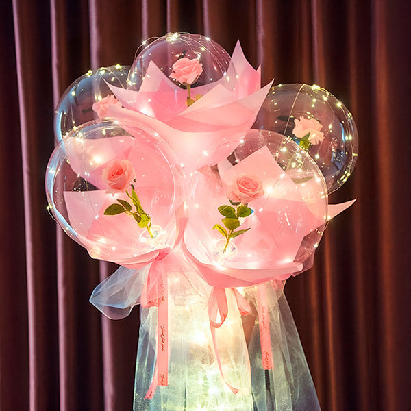 Magische Led Ballon met Eeuwige Roos