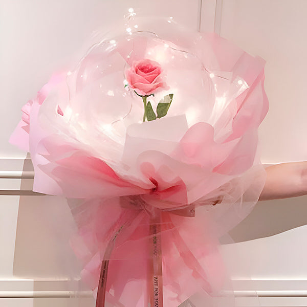 Magische Led Ballon met Eeuwige Roos
