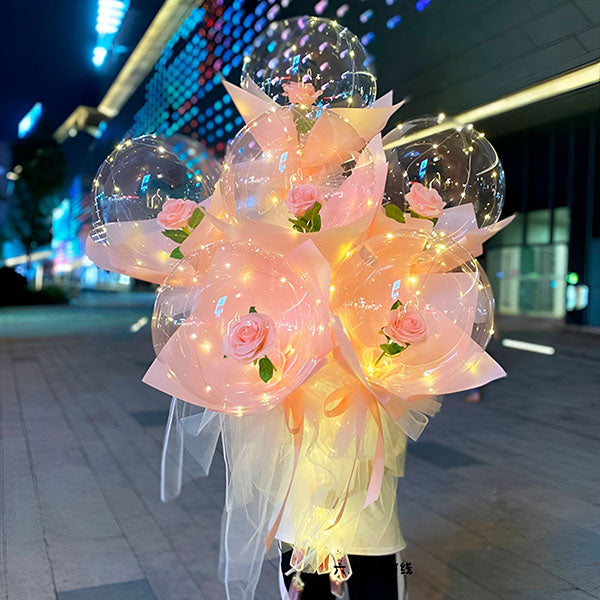 Magische Led Ballon met Eeuwige Roos