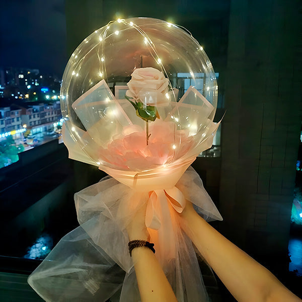 Magische Led Ballon met Eeuwige Roos