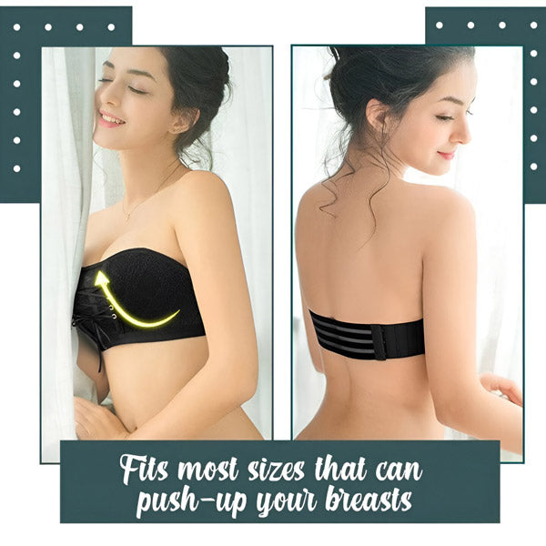 Strapless Kanten Beha met Vetersluiting