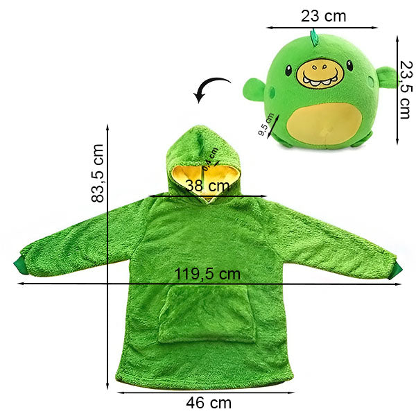 Transformatiekussen met Capuchon & Knuffel