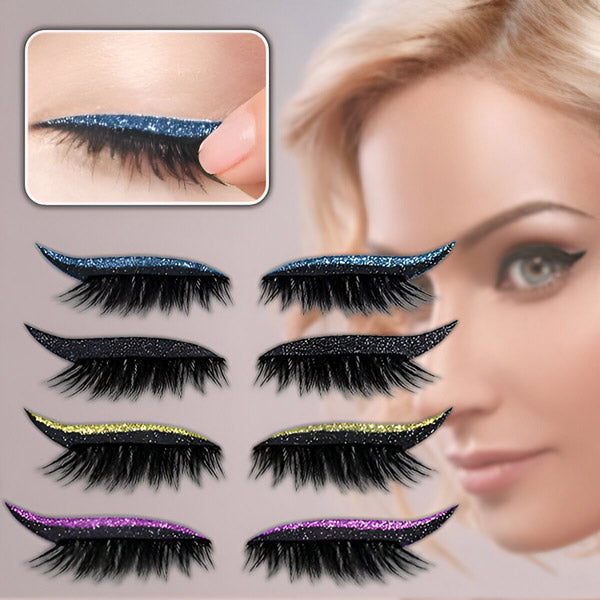 Eyeliner & Wimpers in Één - Herbruikbaar (4 Stuks)
