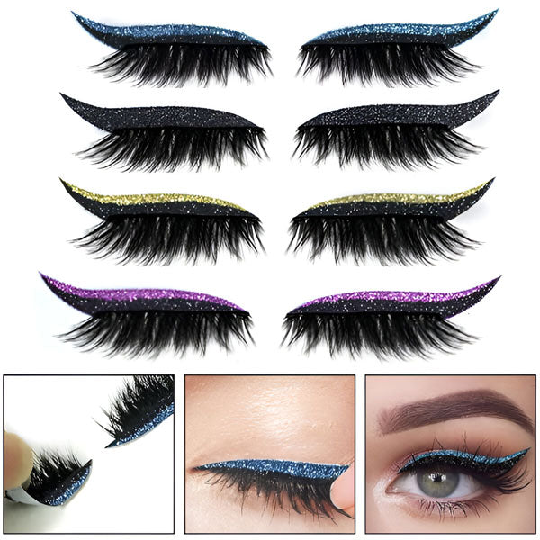 Eyeliner & Wimpers in Één - Herbruikbaar (4 Stuks)