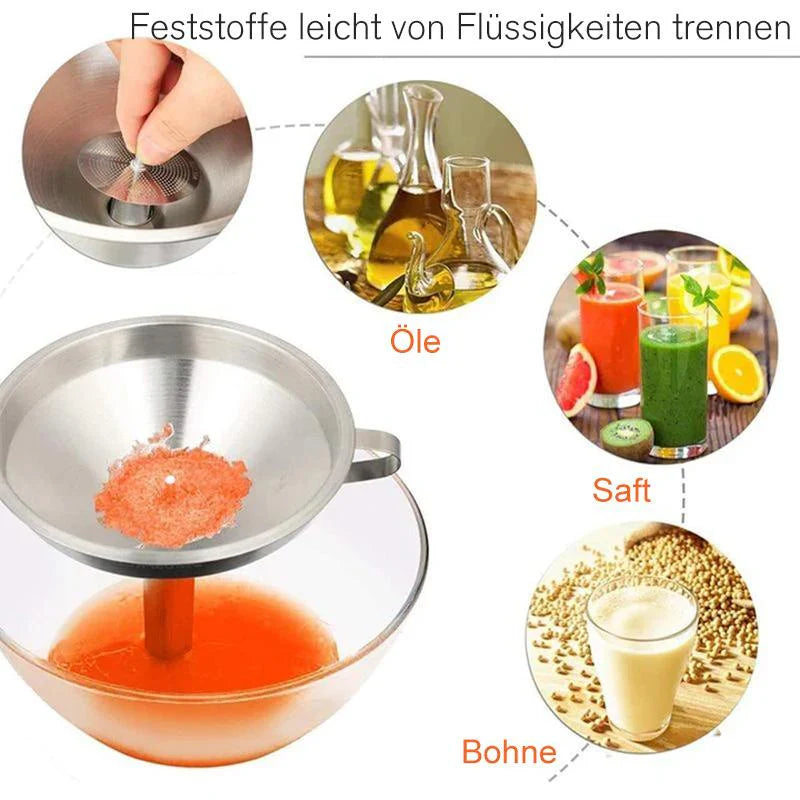 Fijne Roestvrijstalen Trechter voor Olie en Vloeistoffen