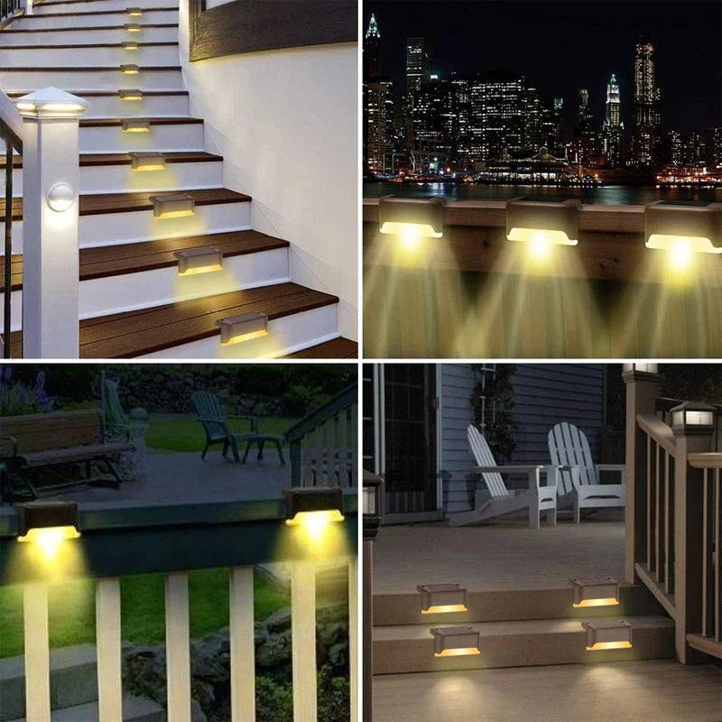 Zonnige Led-tuinlamp met Bewegingsmelder (4 Stuks)