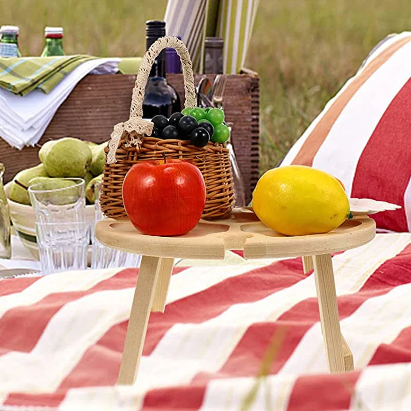 Opvouwbare Houten Tafel voor Picknicks