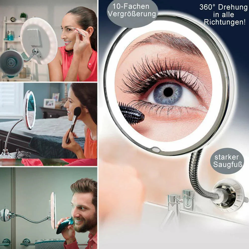 Led Cosmeticaspiegel met 10x Vergroting