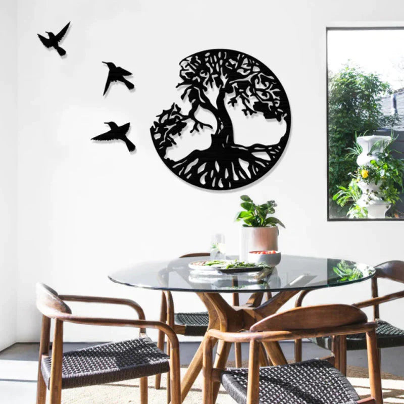 Elegante Metalen Boom Wanddecoratie