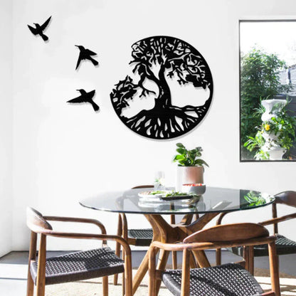 Elegante Metalen Boom Wanddecoratie