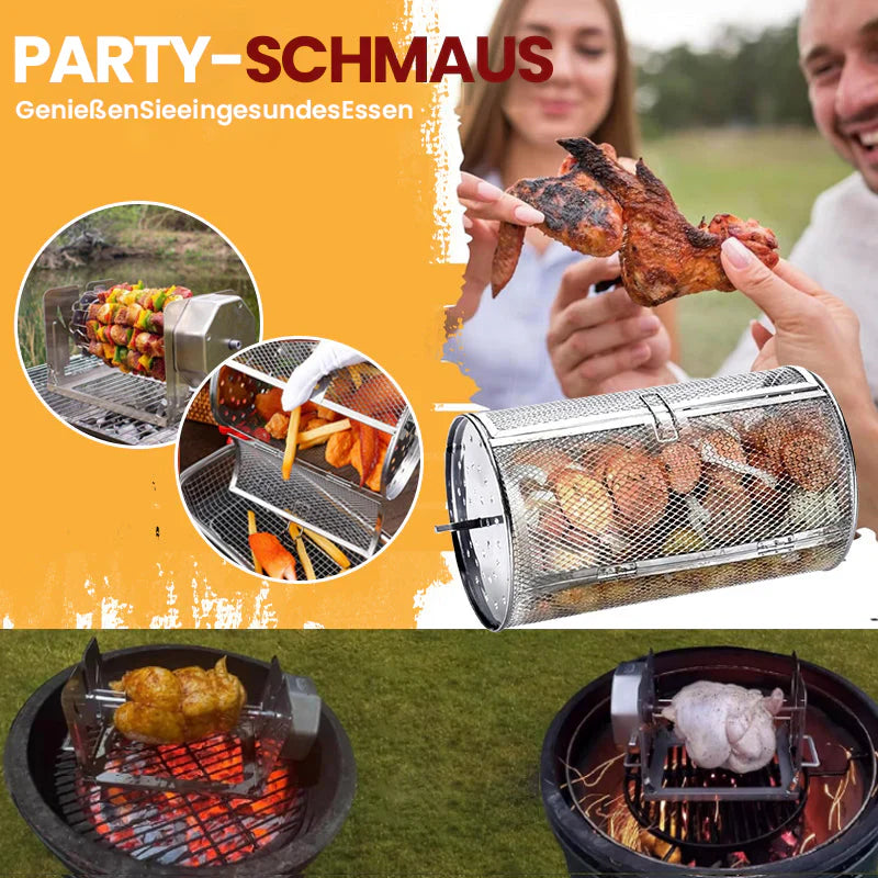 Zelfdraaiende Roestvrijstalen Grill voor Gelijkmatig Koken