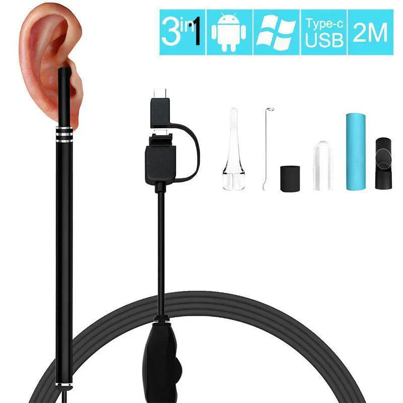 3-in-1 Endoscoop voor Oorreiniging