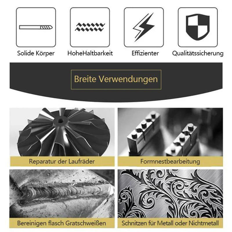 Precieze Wolfraamstalen Slijpkoppen (10 Stuks)