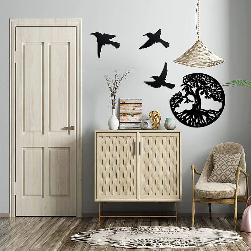 Elegante Metalen Boom Wanddecoratie