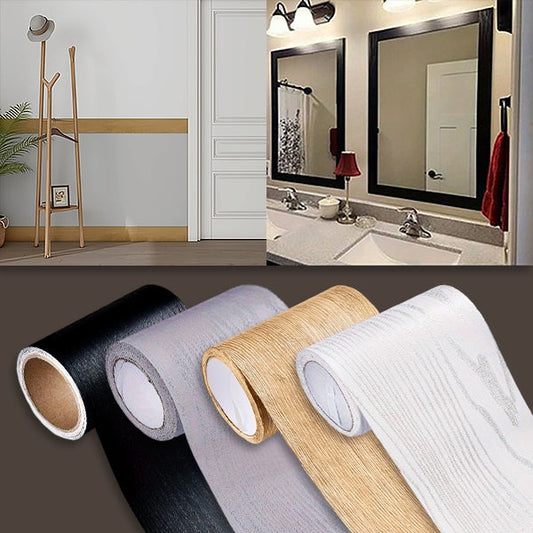 Houtstructuur Plintsticker (5 M)