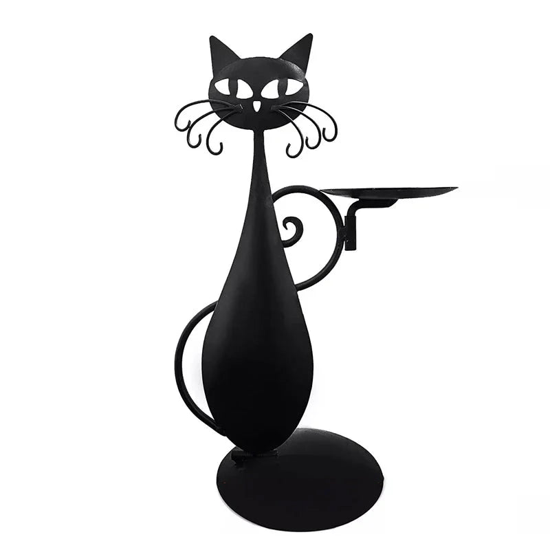 Decoratieve Kandelaar in de Vorm van een Kat
