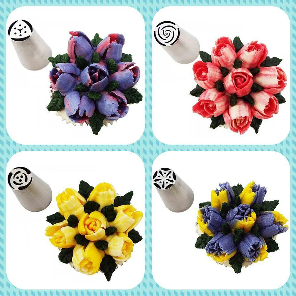 Roestvrijstalen Spuitmondjes voor Creatieve Taartdecoratie (13 Stuks)