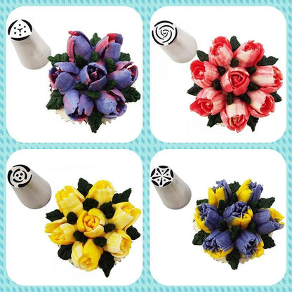Roestvrijstalen Spuitmondjes voor Creatieve Taartdecoratie (13 Stuks)