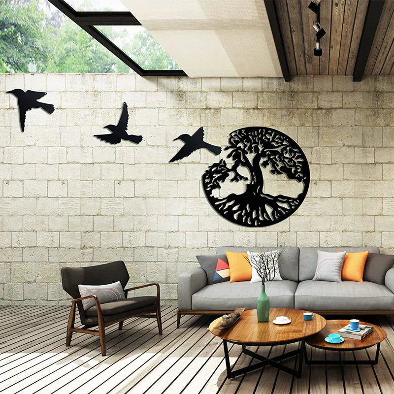 Elegante Metalen Boom Wanddecoratie