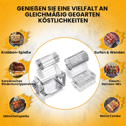 Zelfdraaiende Roestvrijstalen Grill voor Gelijkmatig Koken