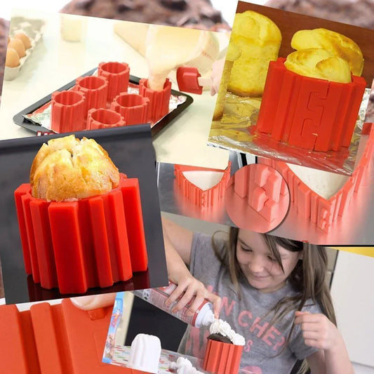 4-delige Siliconen Bakvorm Set voor Creatieve Taarten