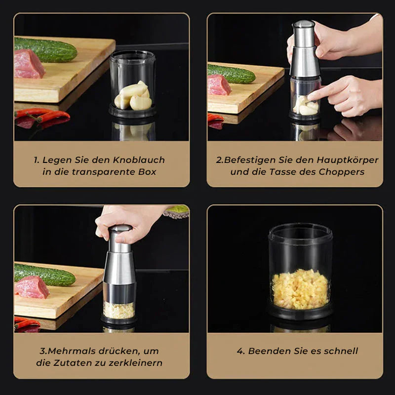 Compacte Knoflookhakker voor Fijn Hakken