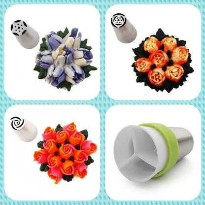 Roestvrijstalen Spuitmondjes voor Creatieve Taartdecoratie (13 Stuks)