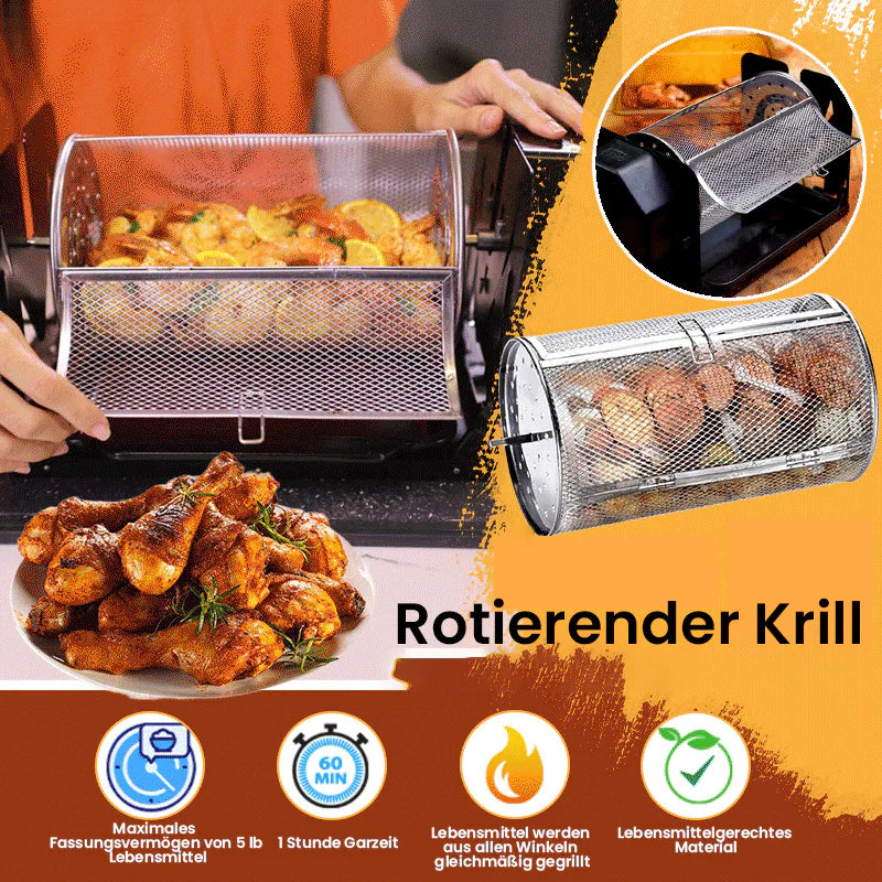Zelfdraaiende Roestvrijstalen Grill voor Gelijkmatig Koken