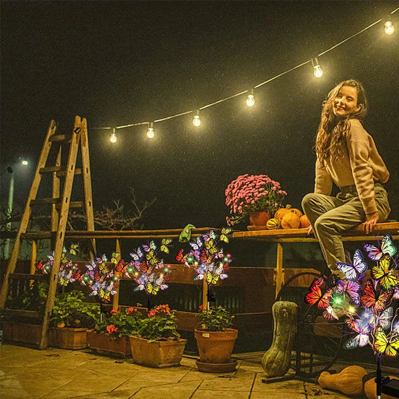 Ledvlinderlampen op Zonne-energie voor de Tuin