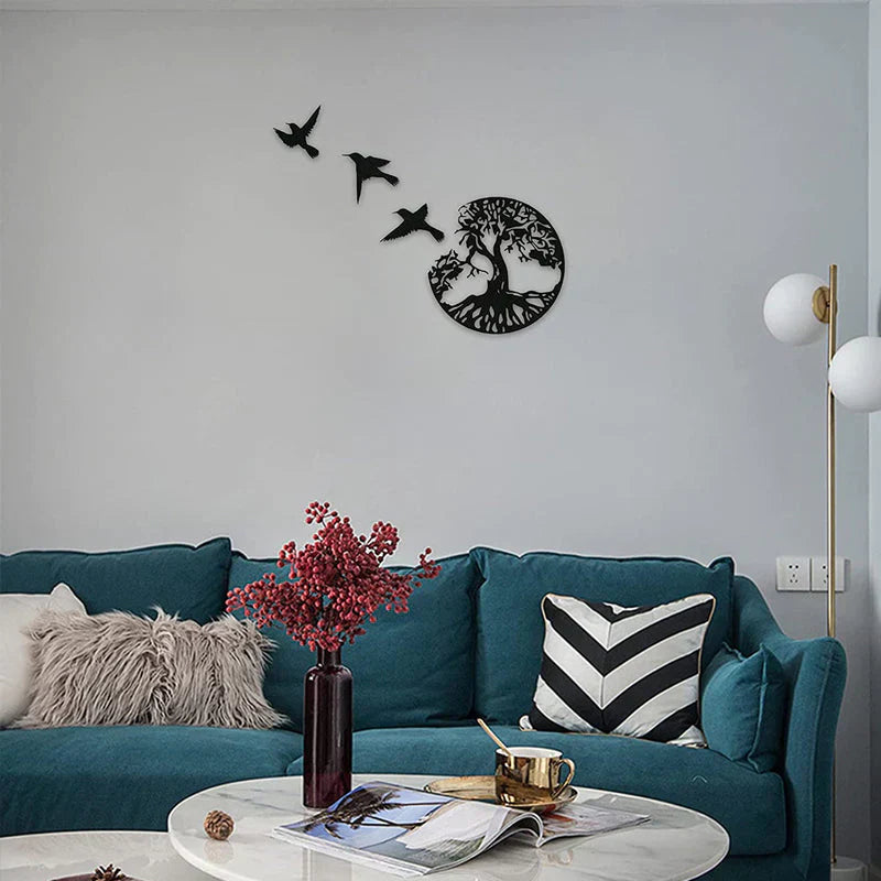 Elegante Metalen Boom Wanddecoratie