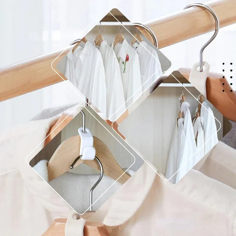 Ruimtebesparende Verbindingshaken voor Kleerhangers (6 Stuks)