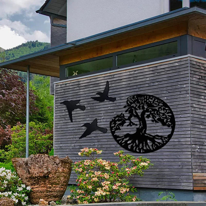 Elegante Metalen Boom Wanddecoratie