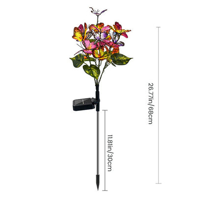 Ledvlinderlampen op Zonne-energie voor de Tuin