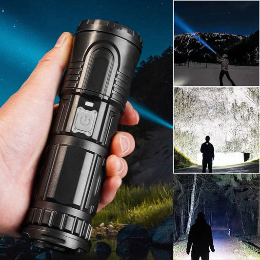 Compacte Led-zaklamp met Zoomfunctie