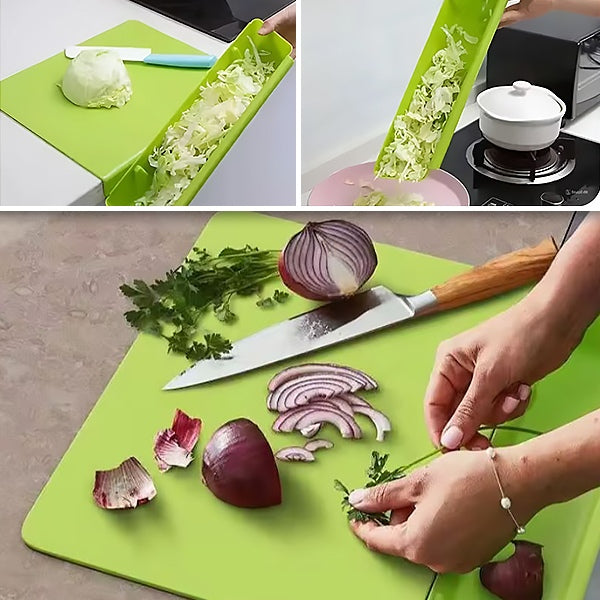2-in-1 Snijplank met Opvangbak