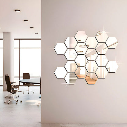 Spiegel Muurstickers met 3d-effect - Elegant Kamerontwerp (12 Stuks)