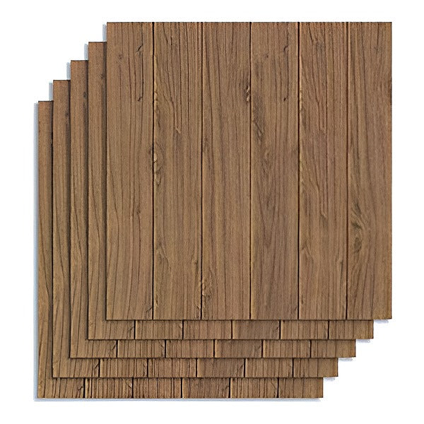 3d Houtdecor Panelen Zelfklevend (5 Stuks)