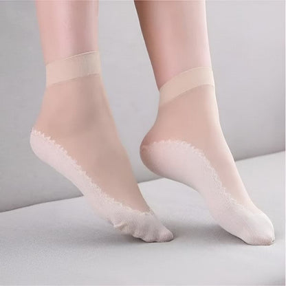 Non-slip Zijden Sokken (4 Stuks)