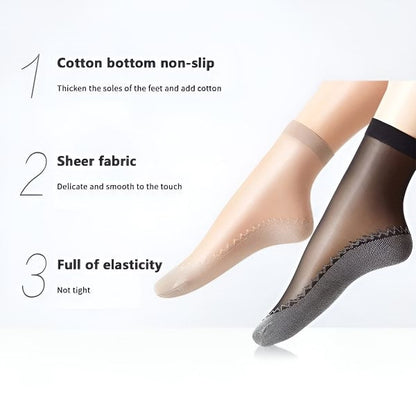 Non-slip Zijden Sokken (4 Stuks)