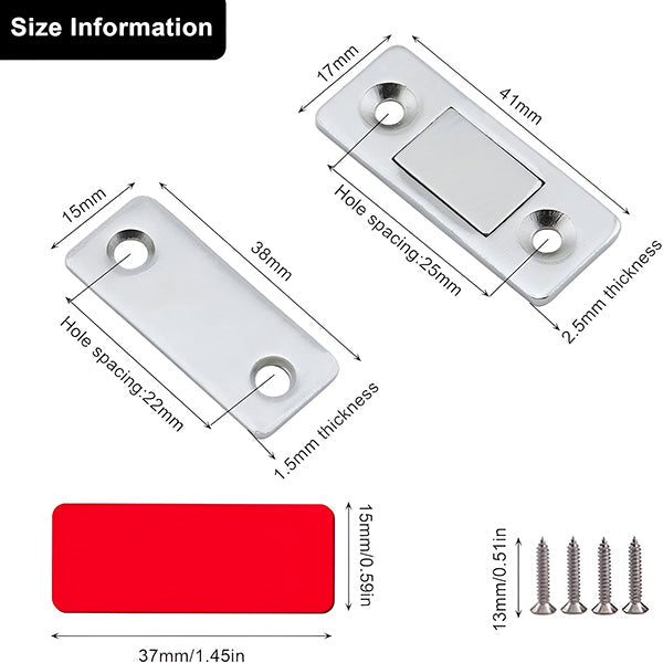 Zelfklevende Magnetische Sluitingen voor Deuren (10 Stuks)