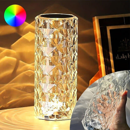 Elegante Kristallen Lamp met 3 Kleuren