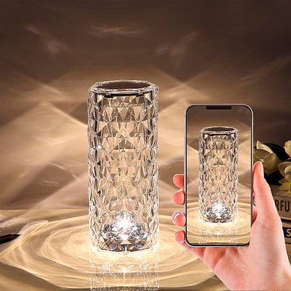 Elegante Kristallen Lamp met 3 Kleuren