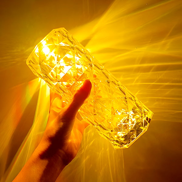 Elegante Kristallen Lamp met 3 Kleuren