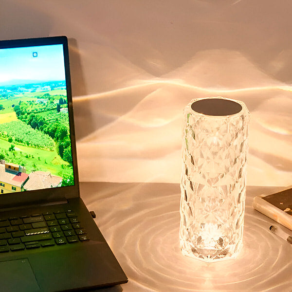Elegante Kristallen Lamp met 3 Kleuren